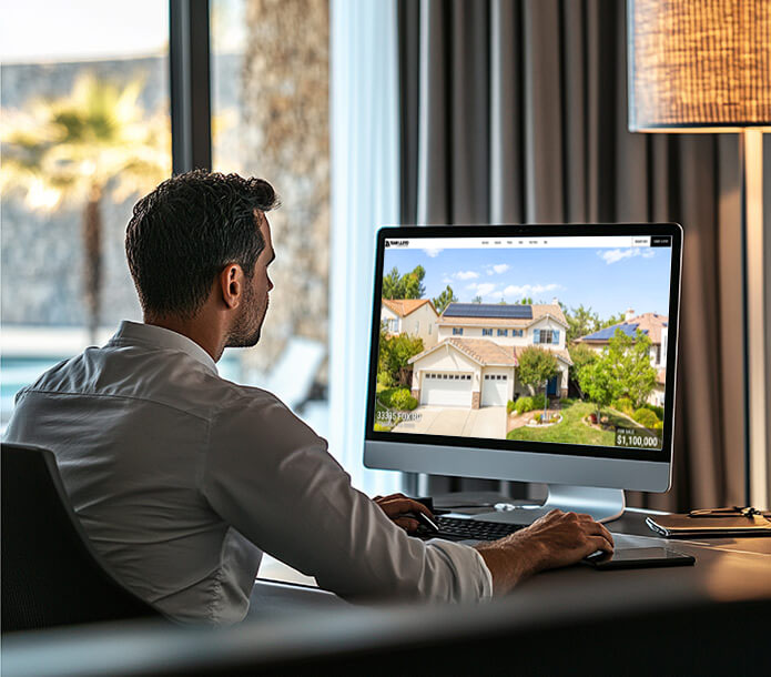 Property website on mobile and desktop