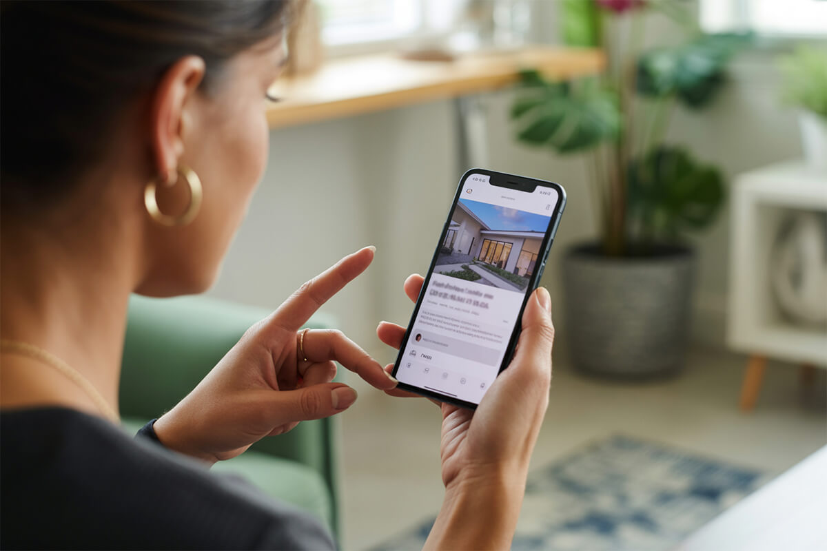 Carousel-style real estate photo ad