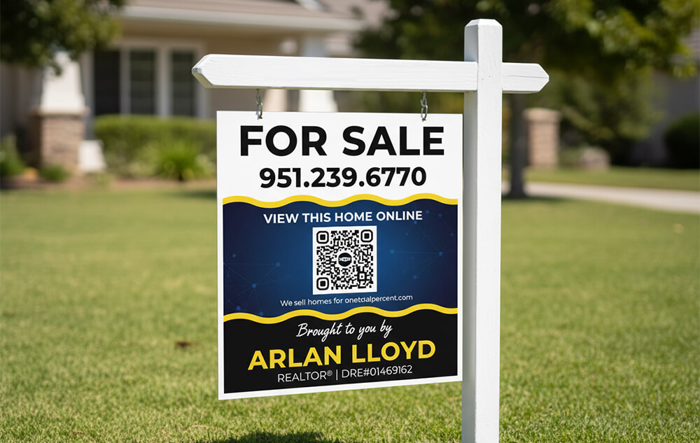 Home for sale with professional real estate sign