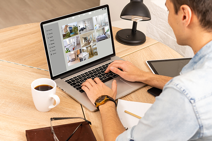 Buyer viewing property website